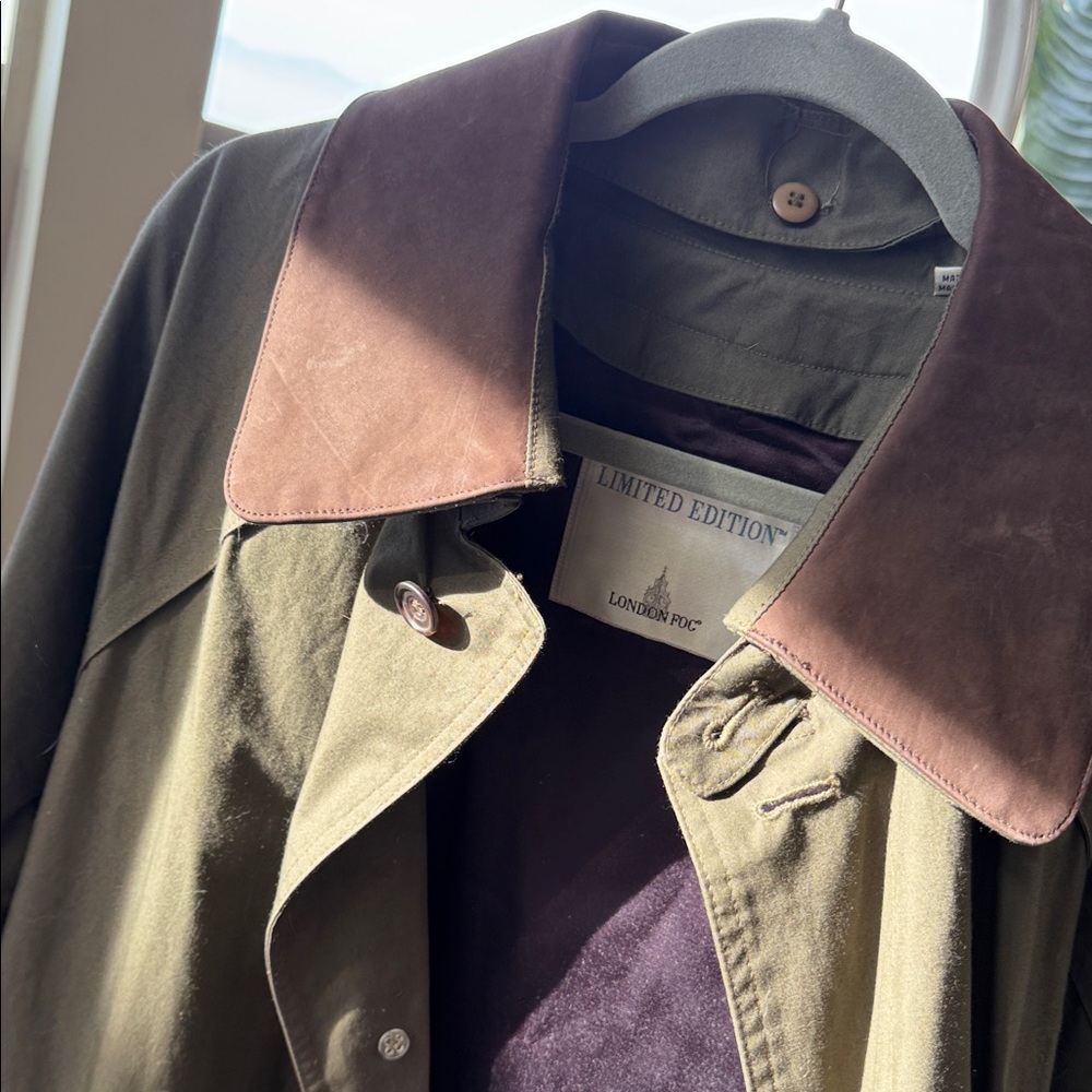 Olive green London Fog Trench Coat